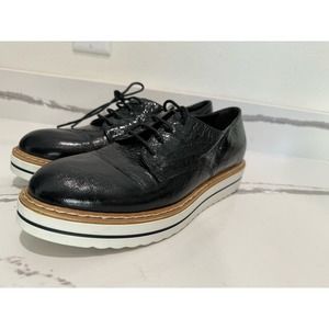 Summit by White Mountain Belinda Oxford Women's Shoes‎ Black Patent Size 39